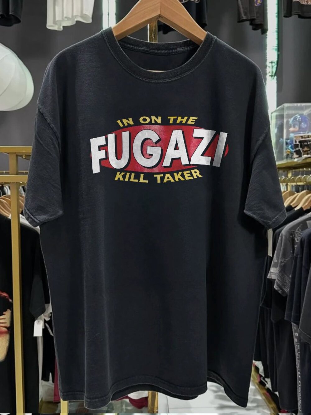 Vintage 90s Fugazi In On the Kill Taker Washed Black Tee